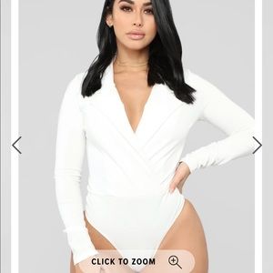 Collared long sleeve bodysuit
